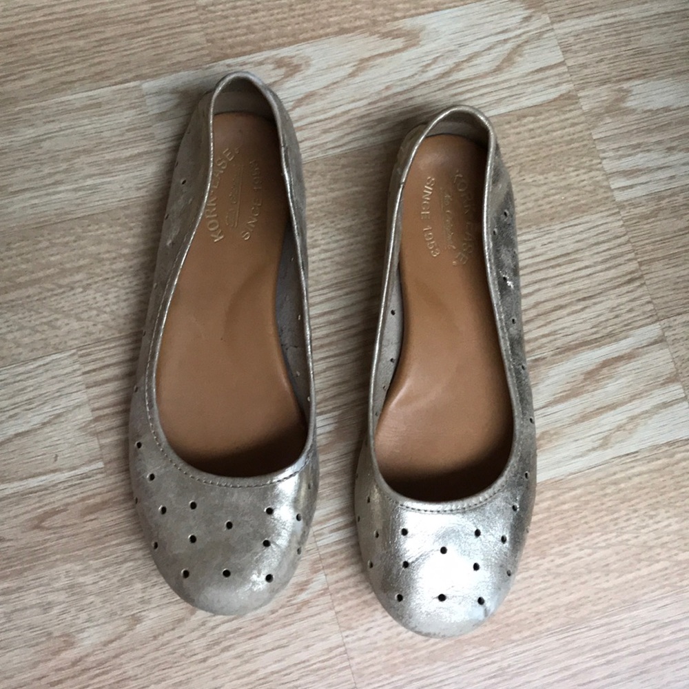 Kork-Ease Gold Ballet Flats